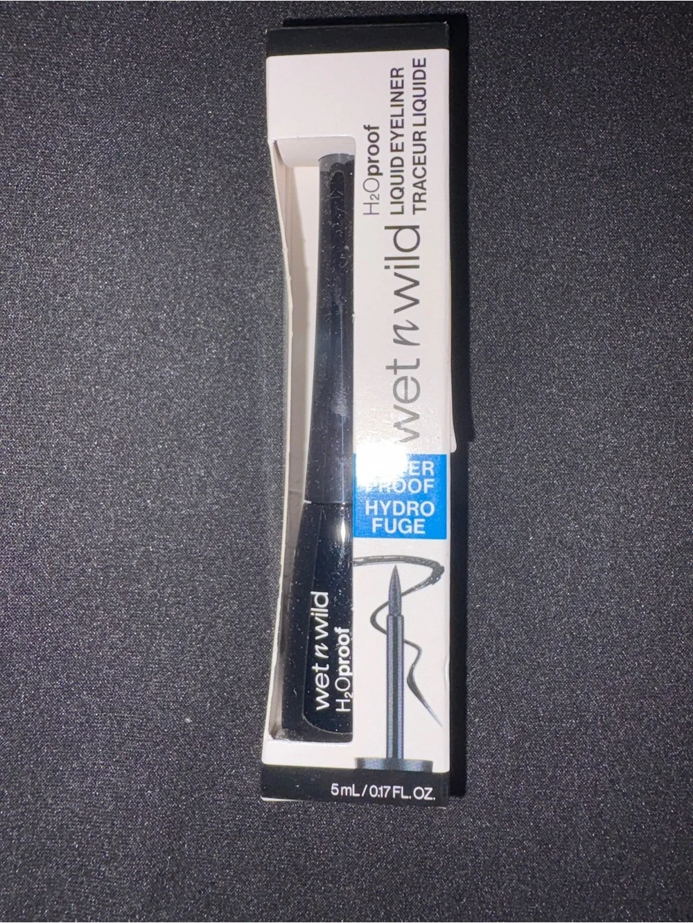 Wet n Wild H2O Proof Liquid Eyeliner 879 Black Waterproof Vegan 0.17 oz
